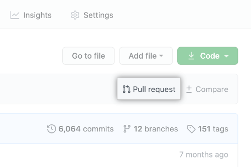 Pull request button